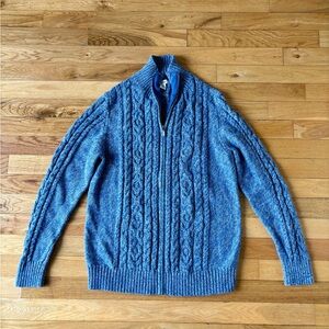 L.L. Bean Ribbed 100% Cotton Zip Up